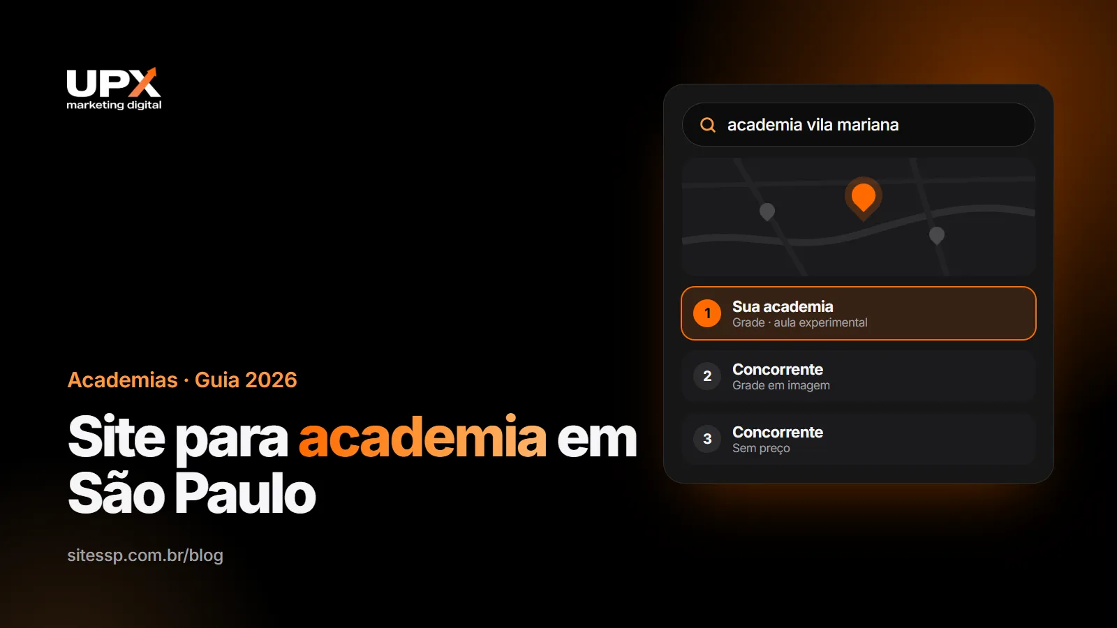 Site para academia em São Paulo: grade de aulas, planos e matrícula online